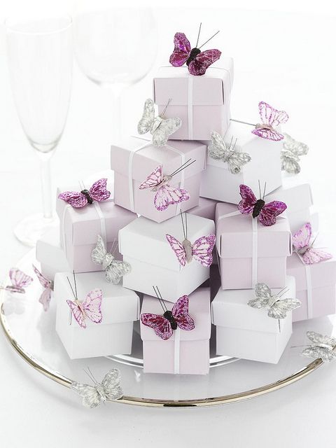Wedding - Lavender Wedding Favor Box