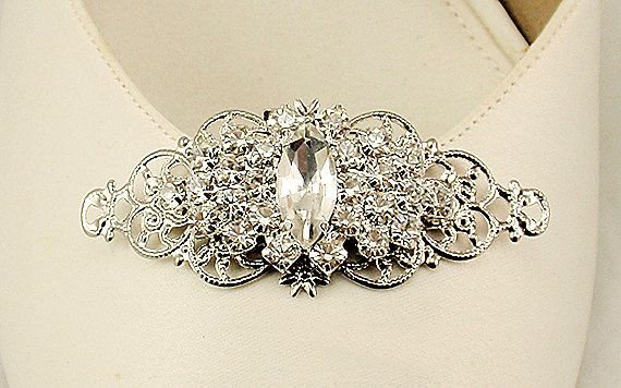 Wedding - Rhunestones Shoe Clips, Bridal Shoe Clips, Wedding Shoe Clips, Bridal Rhinestone Shoe Clips, Sparkly Shoe Clips, Made In USA