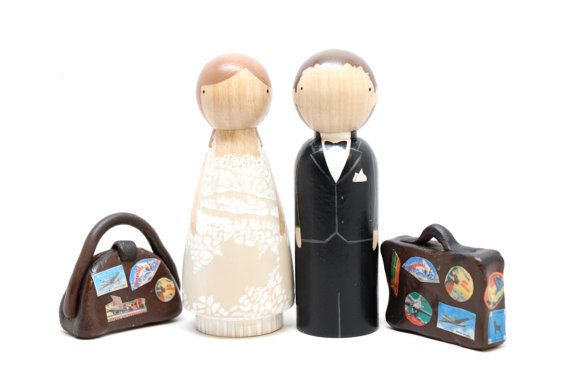 Mariage - Les Toppers gâteau original et bagages - Destinations mariage, monde, voyage, international mesure Toppers gâteau de mariage