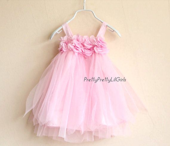 Wedding - Girls Dress, Flower Girl Dress, Baby Girl Dress, Little Girls Dress, Tulle Dress, Rosette Dress, Little Girls Dress, Toddler Dress