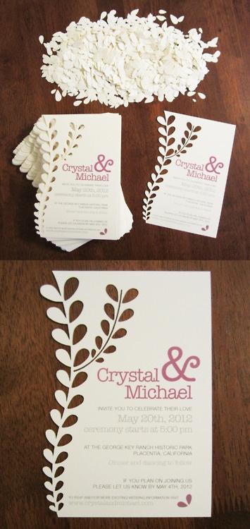 Wedding - cut out paper wedding card