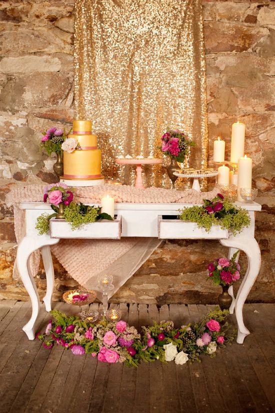 زفاف - الوردي والذهب الإلهام الزفاف