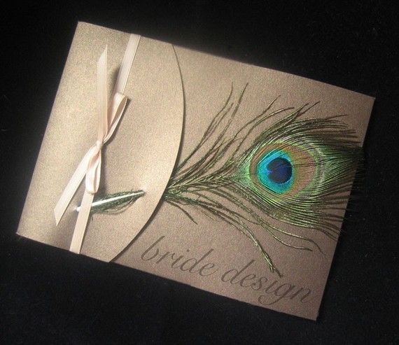 Wedding - Peacock Wedding Invitation - SAMPLE