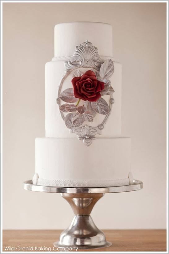 Mariage - Neige moderne gâteau blanc