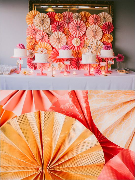 Hochzeit - Pink und Peach Pinwheel Hochzeit
