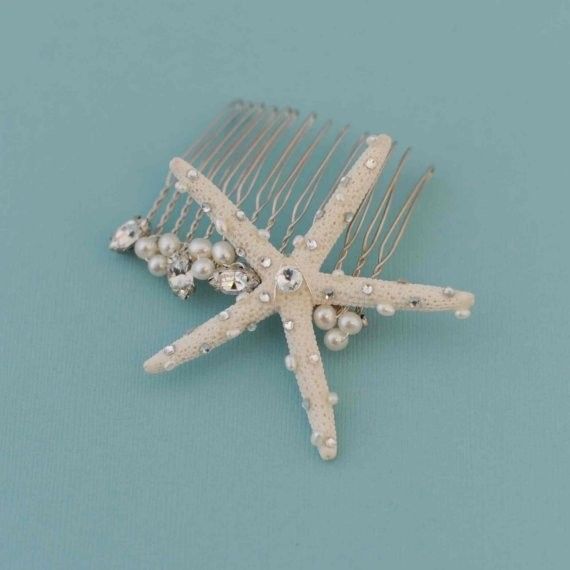 Wedding - Wedding Hair Comb - Real Starfish