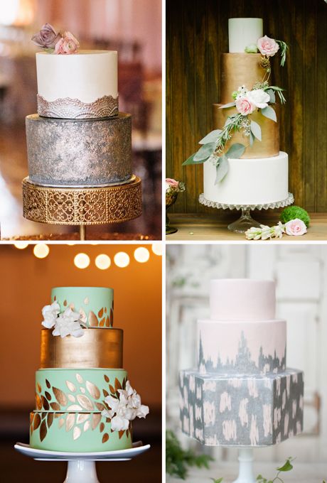 Wedding - Metallic Wedding Cakes