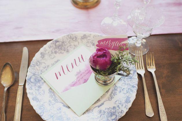 Wedding - Orchid And Watercolour Wedding Inspiration