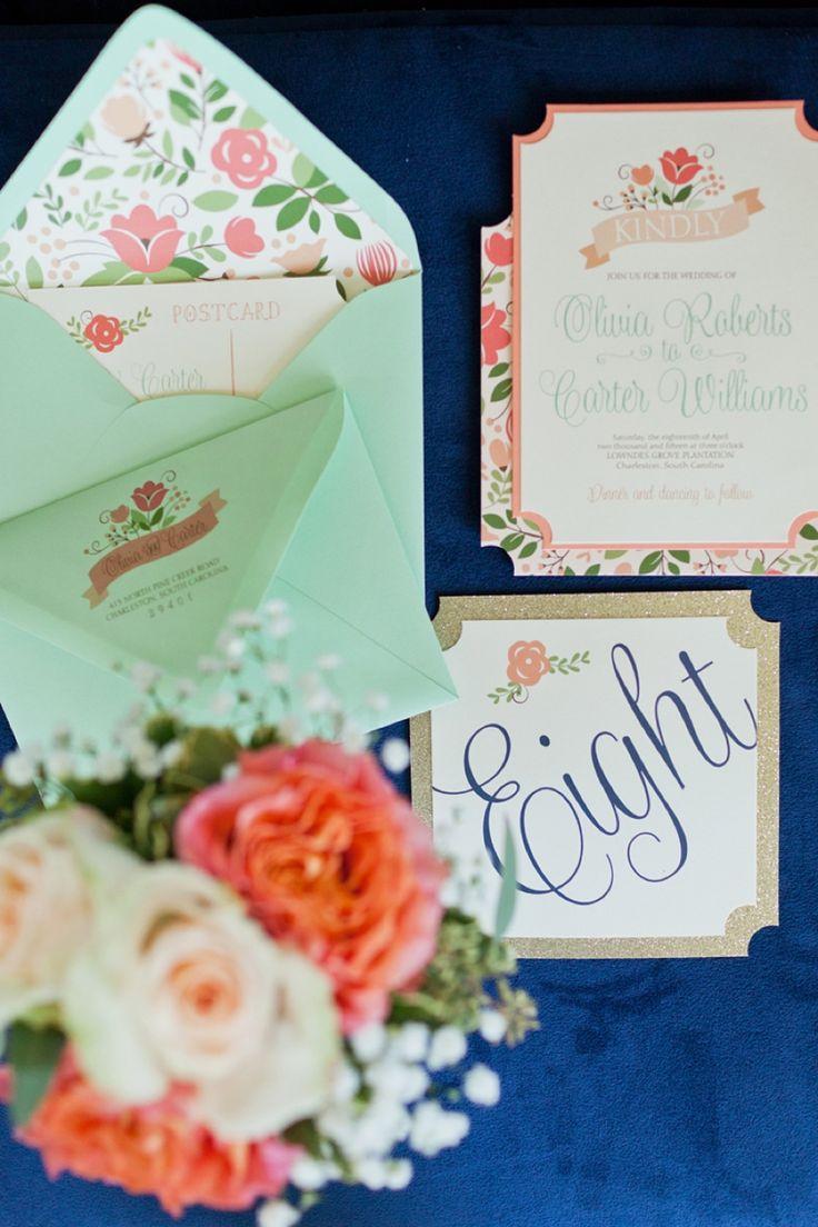 download mint and peach wedding