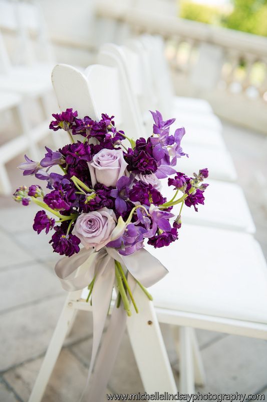 Wedding - Purple Wedding Aisle Decor