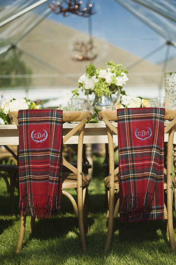 Wedding - Monogrammed Plaid Blankets
