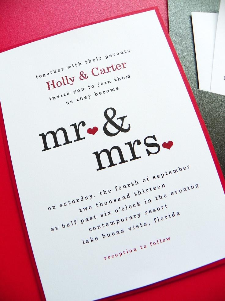 Wedding - Wedding Invitation - Mr & Mrs Pocket Card Wedding Invitation - Pocket Invitation - Mr And Mrs Wedding Invite