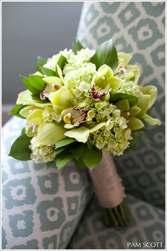Wedding - Bouquets In Green