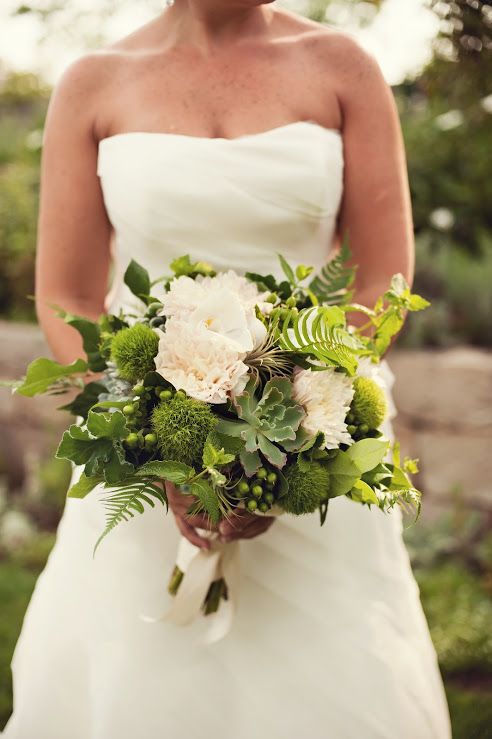 Mariage - Bouquets en vert