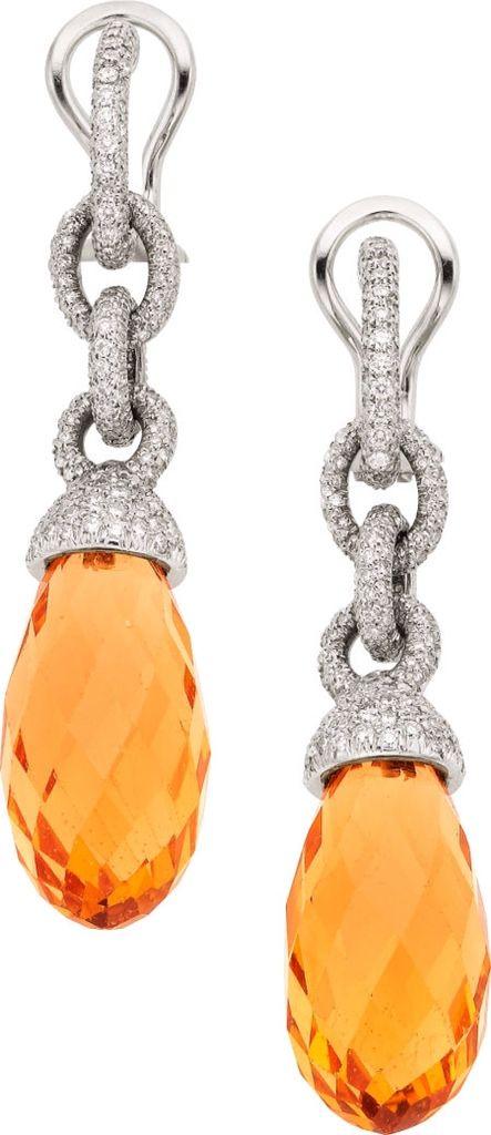 Mariage - {} Daily Jewel Tiffany & Co. Beryl, Diamant, Platine et Boucles d'oreilles