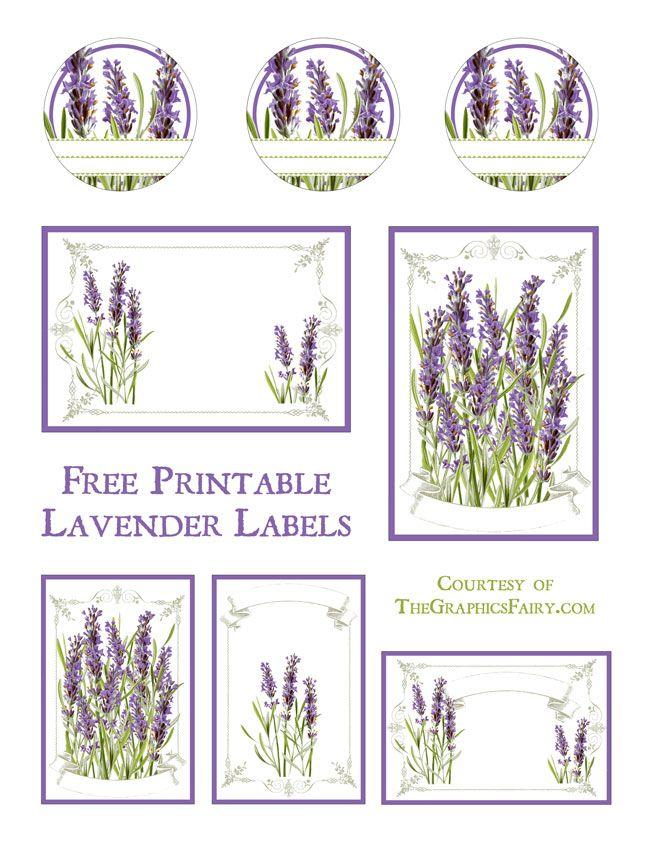 Hochzeit - Lavendel Etiketten Druck