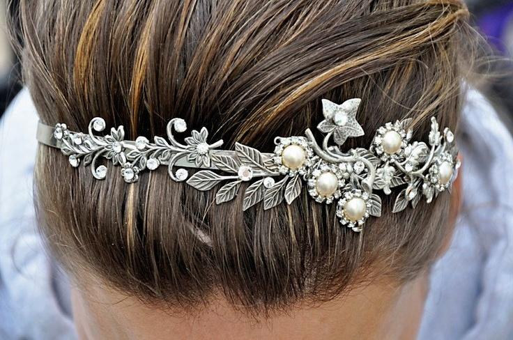 Wedding - Bridal Headband,Swarovski Crystal Headband,Swarovski Crystal And Pearl Headband,Vintage Style,Wedding Hair,Art Deco Headband,Flower Headband