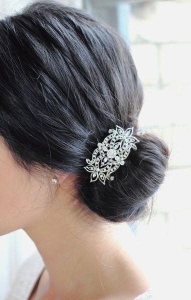 Wedding - Wedding Hair Accessories / Bridal Hairpiece / Crystal Haircomb (Papillon Comb)
