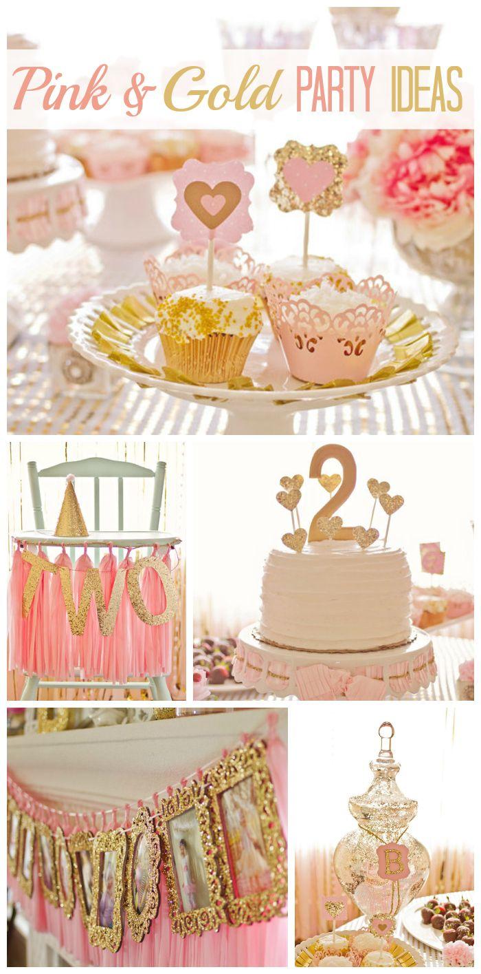 Свадьба - Розовый и золотой / день рождения "Бриджит розовый и золотой 2-й день рождения"