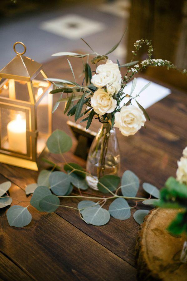 Wedding - Gold Green And Ivory Reception Table Decor