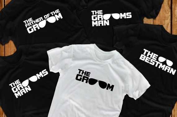 Mariage - Groom T-Shirts (6) Enterrement de vie de garçons d'honneur cadeau pour Groom De Bride Groom To Be Father Of The Gift marié