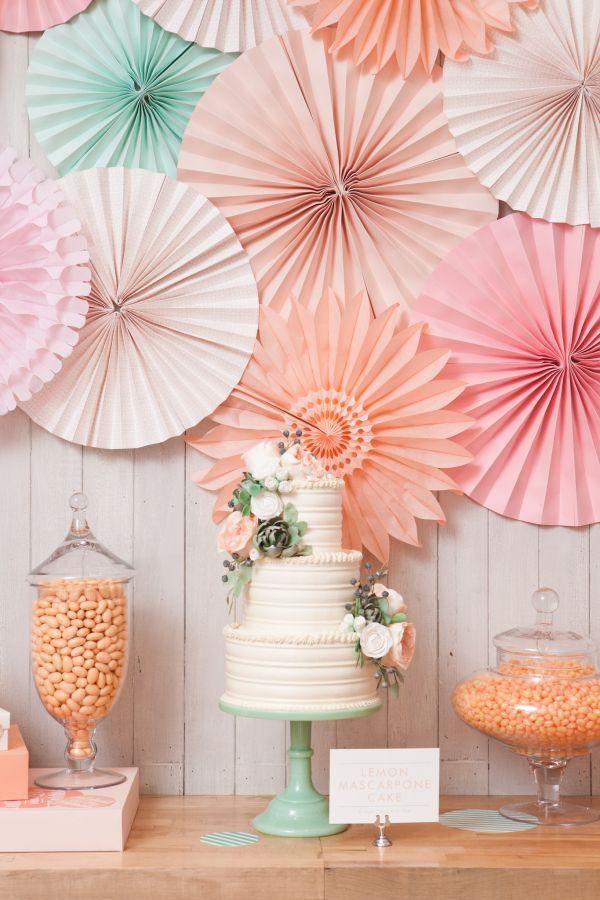Wedding - Pink Peach Dessert Table