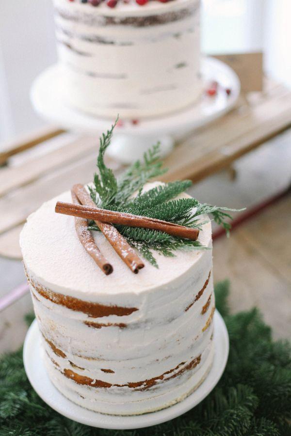 Mariage - Hiver rustique gâteau de mariage