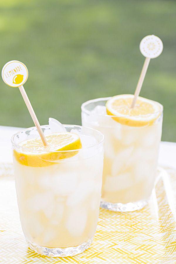 Hochzeit - Druckbare Trinken Rührer Für Alex 'Lemonade Stand