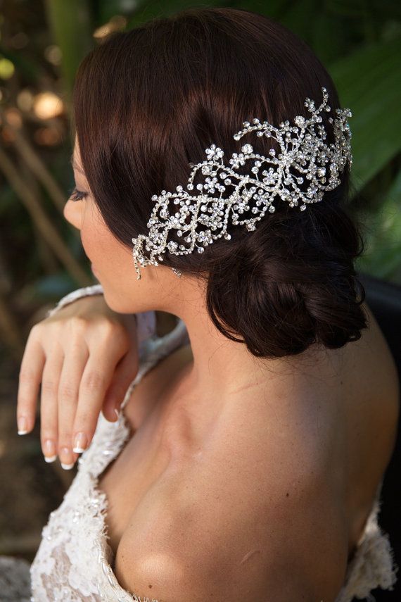 Wedding - Crystals Headwrap for wedding girls