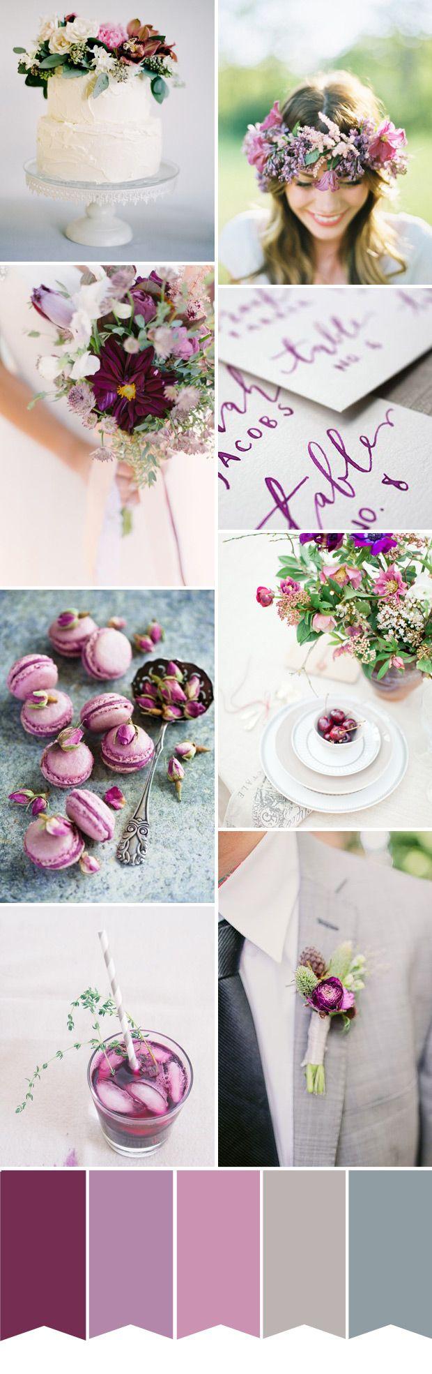 Wedding - Radiant Orchid – Pantone Colour Of The Year Wedding Ideas