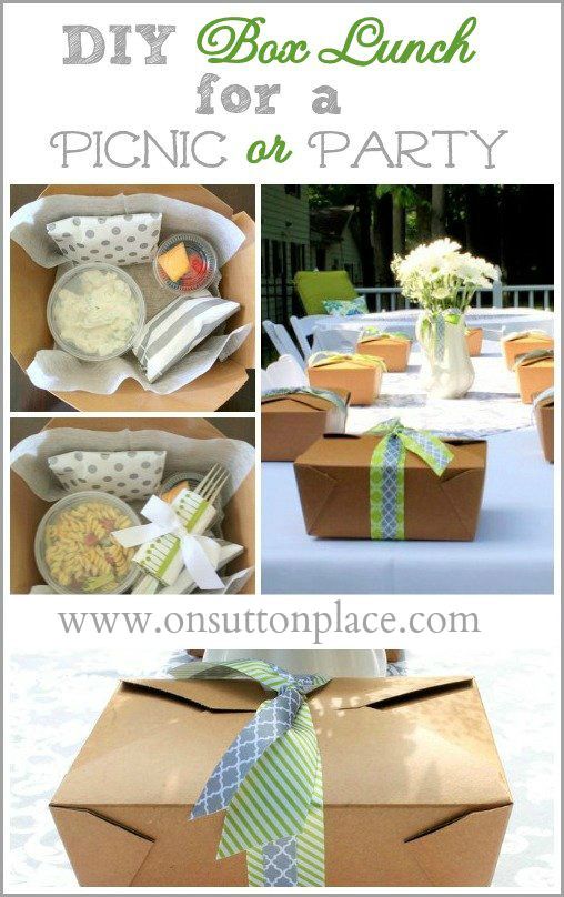 Wedding - DIY Box Lunch For A Picnic Or Party