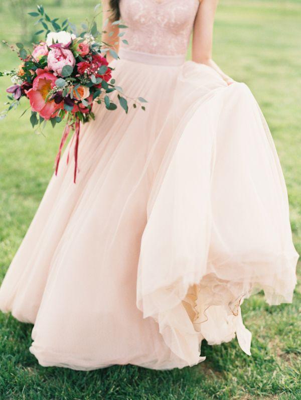 Mariage - Blush robe de mariage