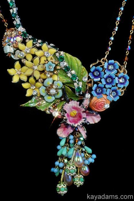 Wedding - Downpayment For The Custom Bridal Collage Necklace Of Your Dreams. A Bouquet For Today, Tomorrow, Forever. Kay Adams