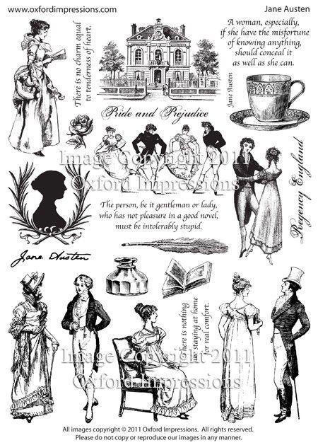 Hochzeit - Jane Austen Rubber Stamp Collection