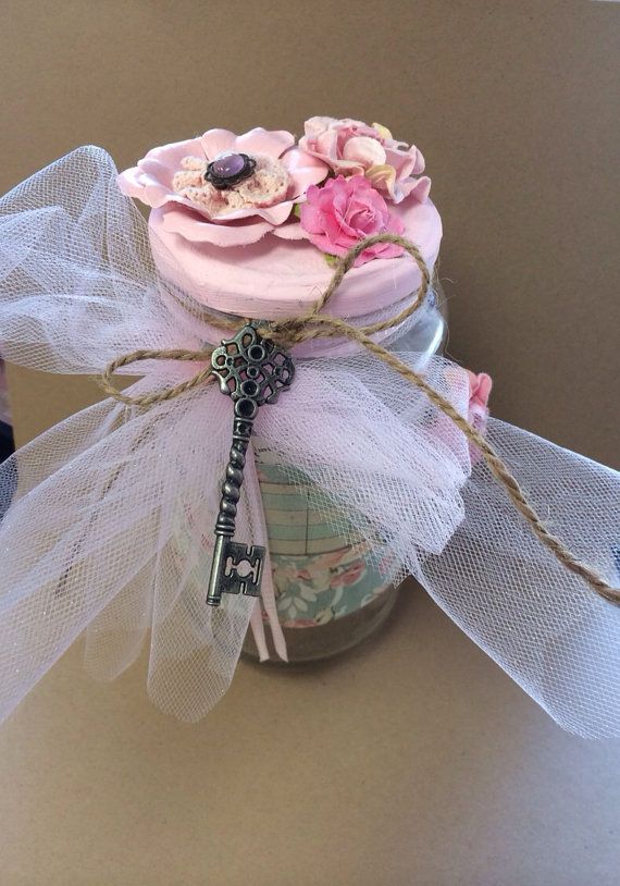 Wedding - Shabby Chic Decorative Jar