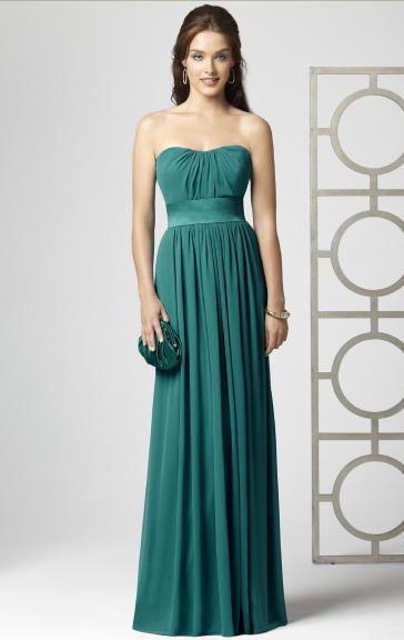 زفاف - Robe de soirée luxueuse longue vert de mousseline de soie BNNAH0035