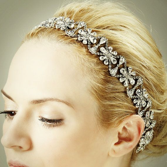 Wedding - GERVAISE, Victorian SWAROVSKI Crystal Wedding Headband, Art Deco Rhinestone Bridal Headband, Vintage Inspired Hair Accessory (Haute Couture)
