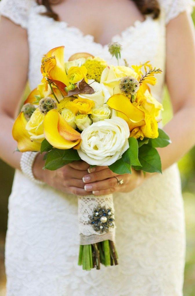زفاف - ريفي شيك الأصفر والرمادي الزفاف