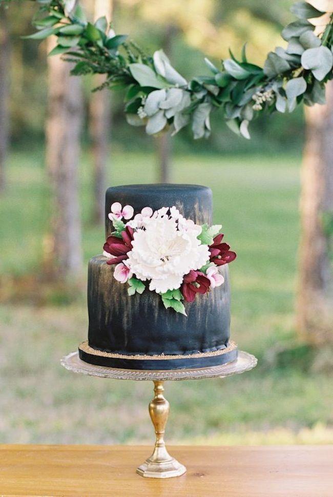 Wedding - Black Wedding Cake Guest Post By Burnetts Boards