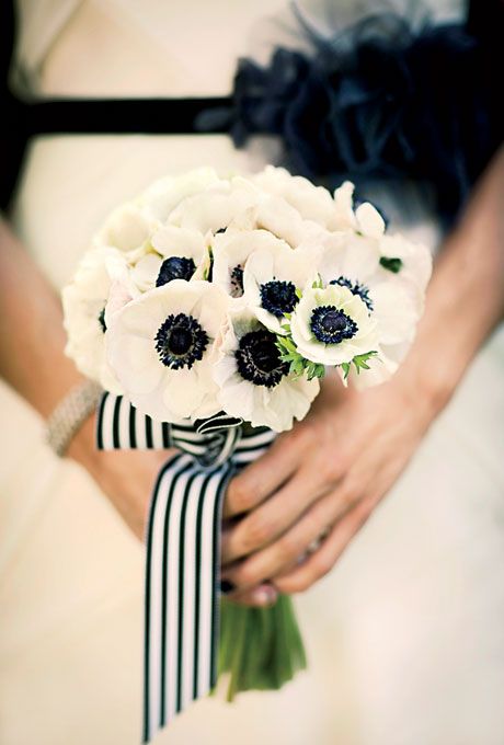 Mariage - Blanc, Moderne, Anemone bouquet de mariage