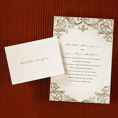 Свадьба - Invitation Paper Gold