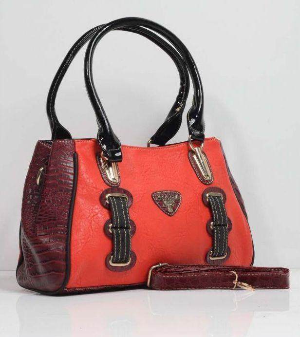 زفاف - Prada Reddish Orange Leather Handbags with Twin Handles