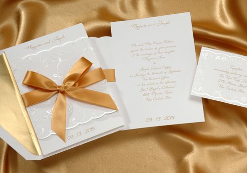زفاف - Invitation Paper Gold