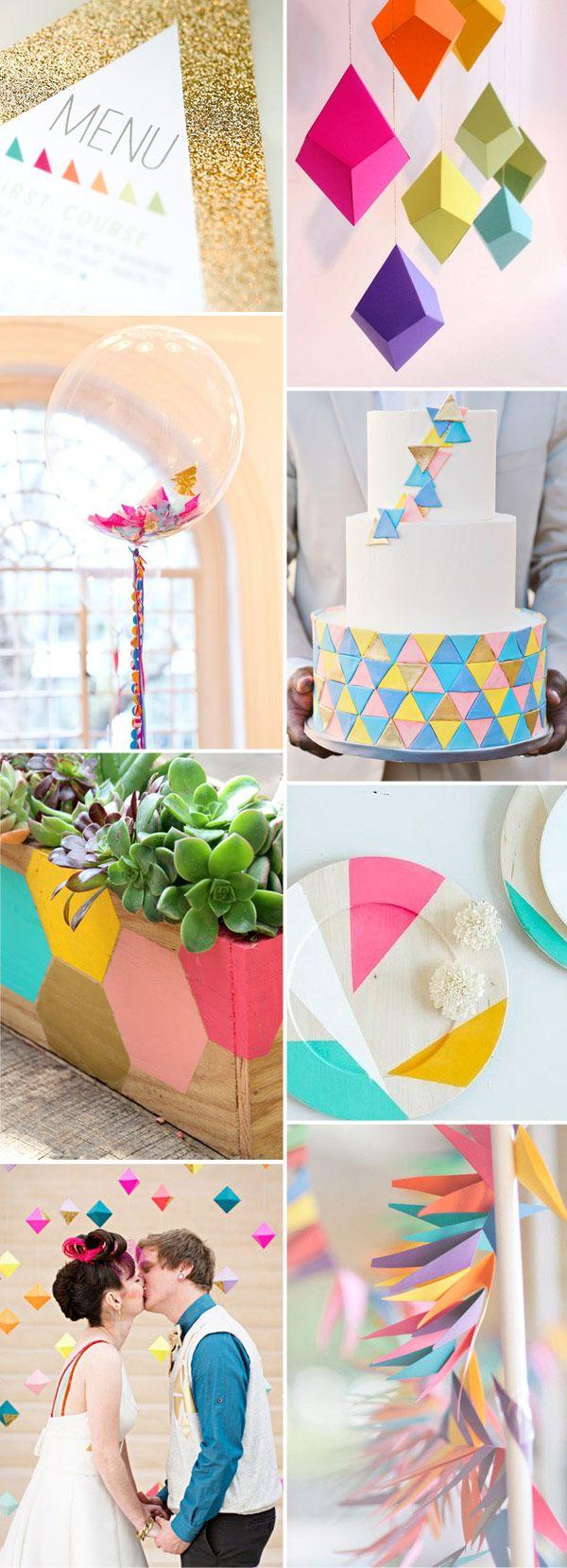Mariage - It's Hip To Be Square Or Triangular: Geometric Wedding Inspiration