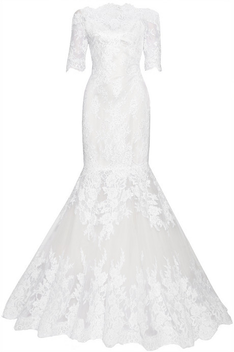 زفاف - Marchesa Embellished lace and tulle gown