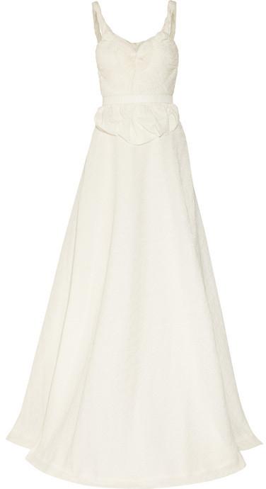 Hochzeit - Sophia Kokosalaki Harmonia matelassé silk-blend gown