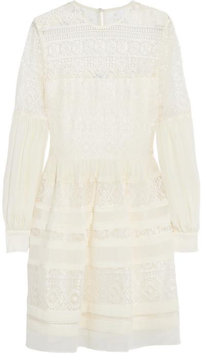 Wedding - ALICE by Temperley Fleur lace and georgette mini dress