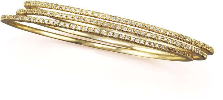 Hochzeit - KC Designs Diamond Slip-On Bangle, 14k yellow gold