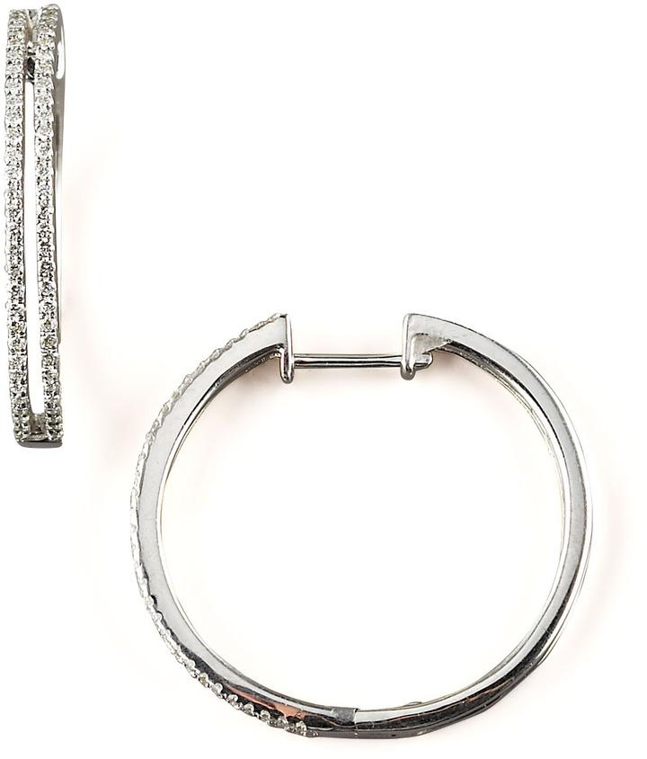 زفاف - KC Designs Diamond Hoop Earrings. 14k White Gold