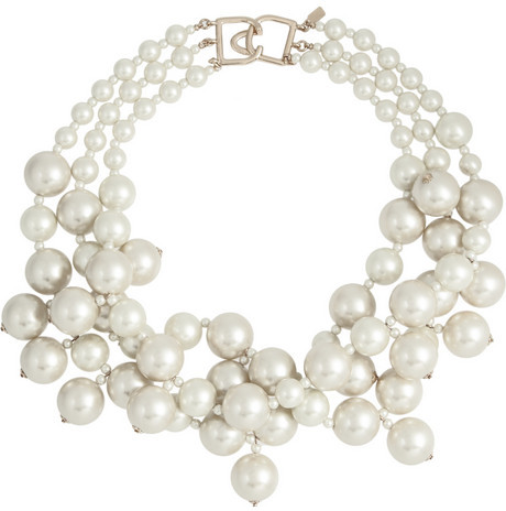 Hochzeit - Kenneth Jay Lane Gold-plated faux pearl necklace
